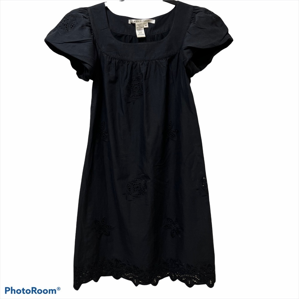 Max Studio Short Sleeve Little Black Dress